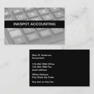 Cool Accountant Editable Business Cards Online