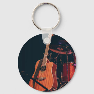 Cool Acoustic Guitar Key Ring