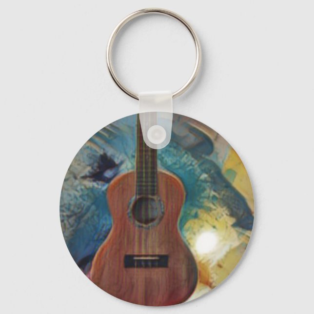 Cool Acoustic Guitar Key Ring (Front)
