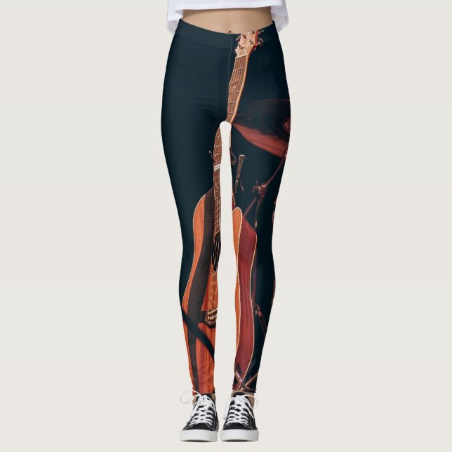 Cool Acoustic Guitar Leggings (Front)