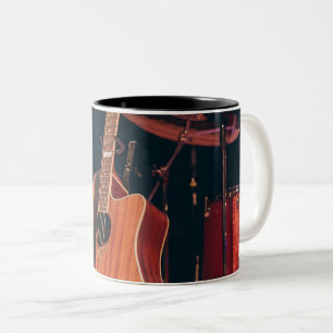 Cool Acoustic Guitar Two-Tone Coffee Mug
