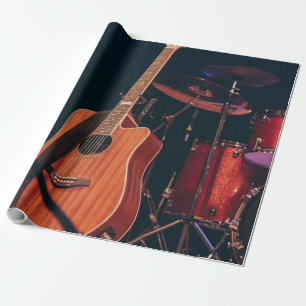 Cool Acoustic Guitar Wrapping Paper