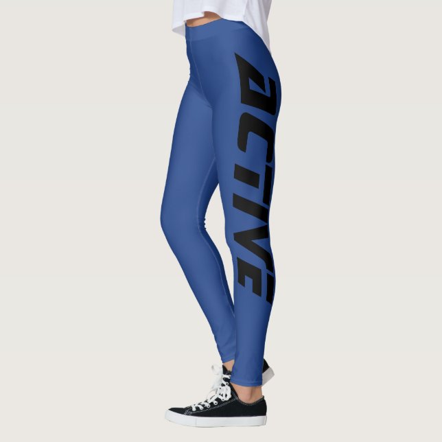 Cool Active Sport Blue Leggings (Left)