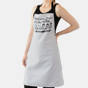 Cool adventure begins camping lovers apron