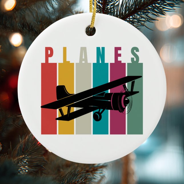 Cool Aeroplane Photo,Merry Christmas,Personalise Ceramic Ornament (Creator Uploaded)