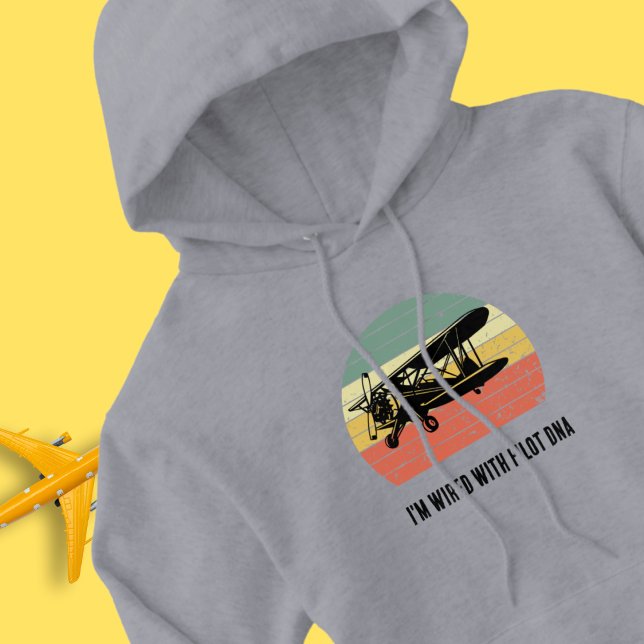 Cool Aeroplane & sunset, Vintage Retro style Simpl Hoodie (Creator Uploaded)