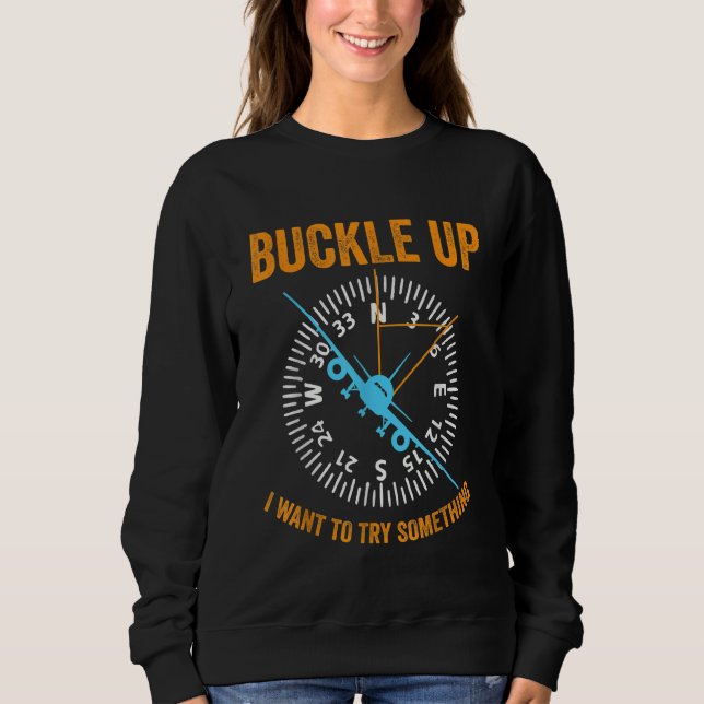 Cool Aerospace Engineering Lifestyle Airplane Pilo Sweatshirt (Front)