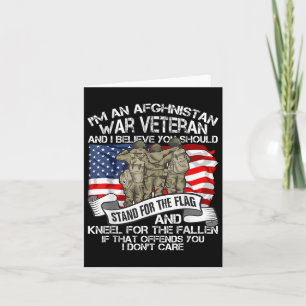 Cool Afghanistan War Veteran Soldier Proud Veteran Card