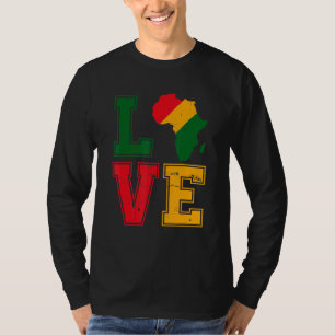 Cool Africa Map For Men Women Traditional Love Afr T-Shirt