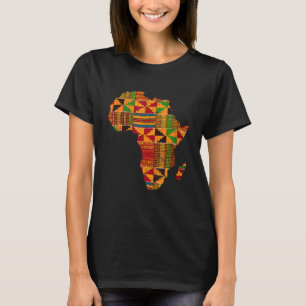 Cool Africa Map Kente Cloth For Men Women Africa T-Shirt