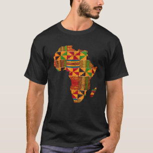 Cool Africa Map Kente Cloth  For Men Women African T-Shirt