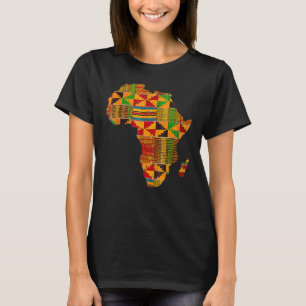 Cool Africa Map Kente Cloth  For Men Women African T-Shirt