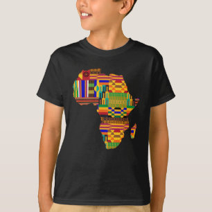Cool Africa Map Kente Cloth For Wo African Lover T-Shirt