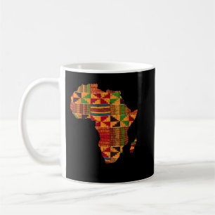 Cool Africa Map Kente Cloth Gift For Men Women Afr Coffee Mug