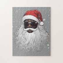 Cool African American Black Santa