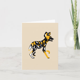 Cool African wild dog -Painted DOG -Wildlife - Card