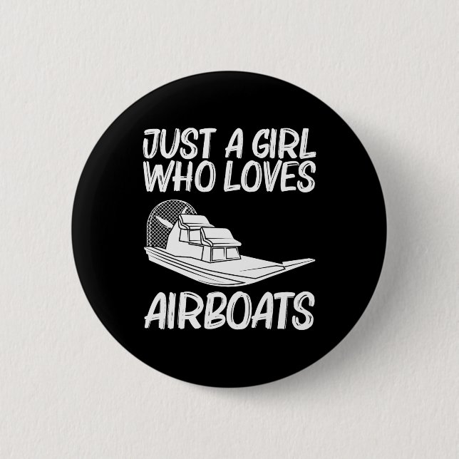 Cool Airboat Gift For Girls Mum Airboat Racing Air 6 Cm Round Badge (Front)