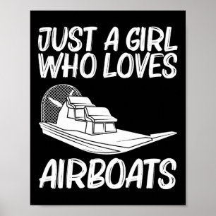 Cool Airboat Gift For Girls Mum Airboat Racing Air Poster