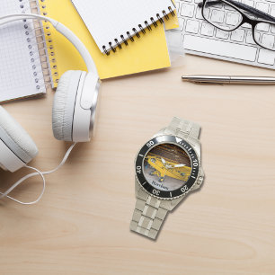 Cool Aircraft photo, Piper Cub J3, Personalised  Watch