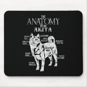Cool Akita Anatomy Clos Gifts Dog Lovers Mouse Pad