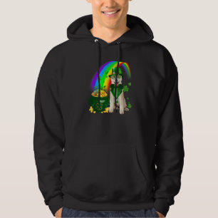 Cool Akita Dog Leprechauns Shamrock Clover St Patr Hoodie