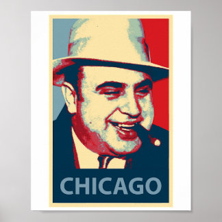Cool Al Capone Italian Gangster Chicago Hope Óbámá Poster