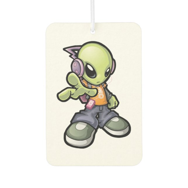 Cool Alien Car Air Freshener (Front)