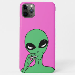 Cool Alien , Funny Ufo , Smoking Alien iPhone 11 Pro Max Case