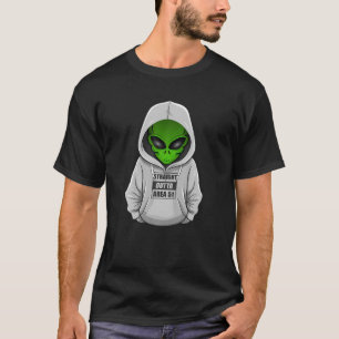 Cool Alien Halloween Costume Hoodie Straight Outta T-Shirt