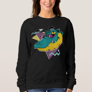 Cool Alligator With Sunglasses 70s & 80s Retro Vin Sweatshirt