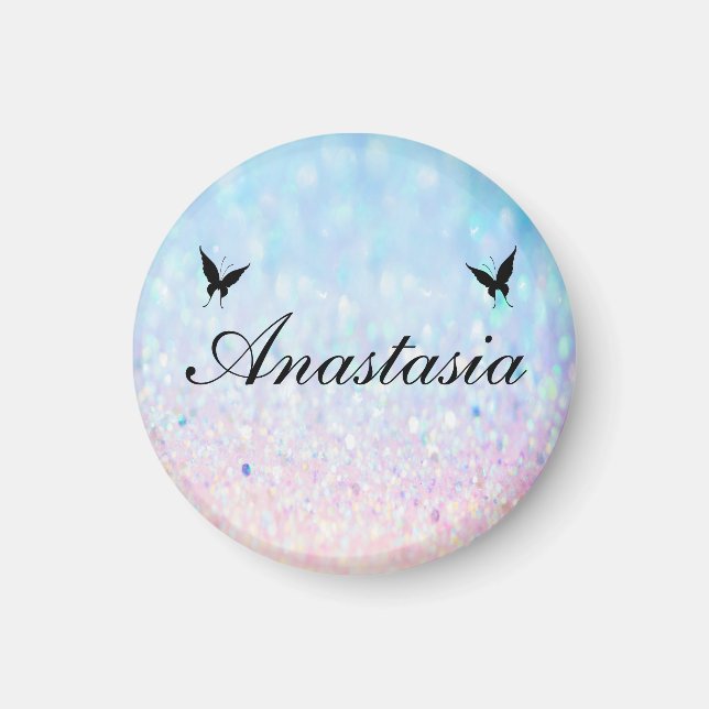 Cool, Amazing, Blue Buterfly Magnet (Front)