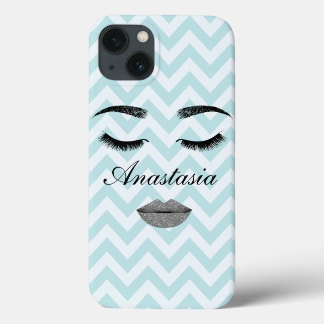 Cool, Amazing, Blue Face whit name Case-Mate iPhone Case (Back)