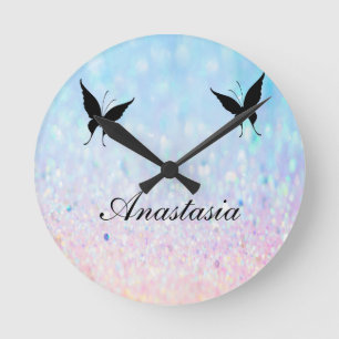 Cool, Amazing, Blue Face whit name Round Clock