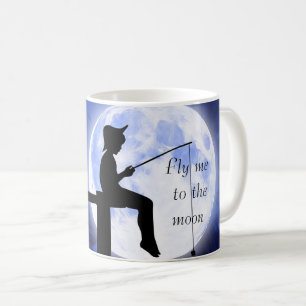 Cool, Amazing, Dark Blue Moon whit a quote Coffee Mug