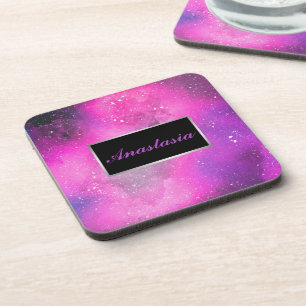 Cool, Amazing, Galaxy whit your name Coaster