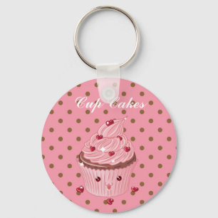 Cool, Amazing Pink Cup Cakes Key Ring