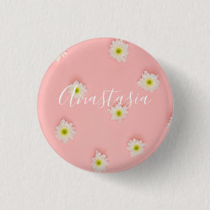 Cool, Amazing Pink Flowers 3 Cm Round Badge
