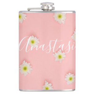 Cool, Amazing Pink Flowers Hip Flask