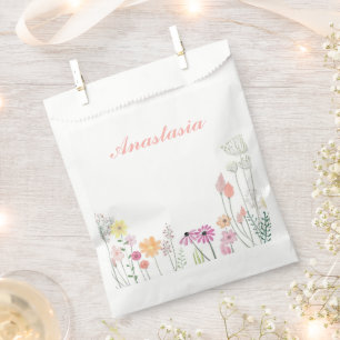 Cool, Amazing, Pink Flowers whit your name Favour Bag