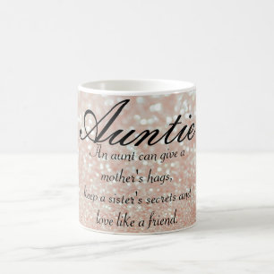 Cool, Amazing, Pink Sparkly Auntie Coffee Mug