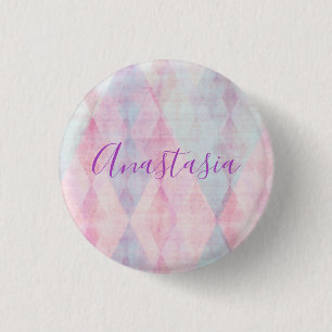 Cool, Amazing, Pink whit your name 3 Cm Round Badge