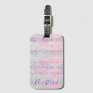 Cool, Amazing, Pink whit your name Luggage Tag