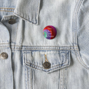 Cool, Amazing, Rainbow whit a quote 3 Cm Round Badge