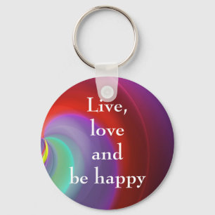 Cool, Amazing, Rainbow whit a quote Key Ring