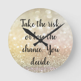 Cool, Amazing, Sparkly a Quotes Round Clock