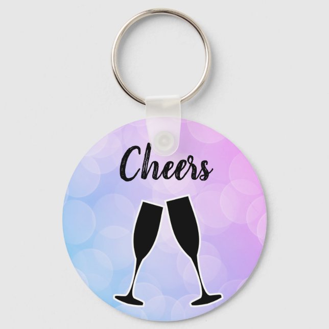 Cool Amazing Trendy Purple with your name    Key Ring (Front)