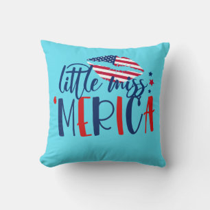 Cool America Red White Blue USA American Patriotic Cushion