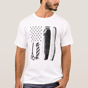 Cool American Barber For Men Usa Hair Cutting  1 T-Shirt