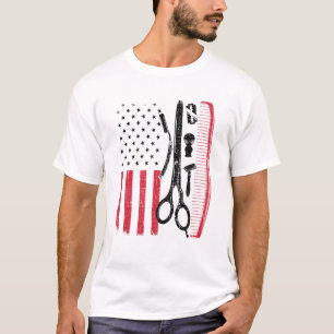 Cool American Barber For Men Usa Hair Cutting 4 T-Shirt