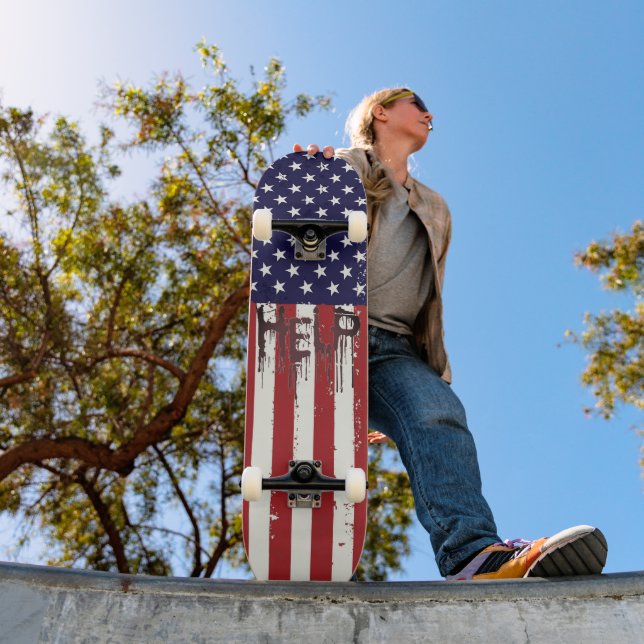 Cool American Flag Help Skateboard! Skateboard (Outdoor 1)